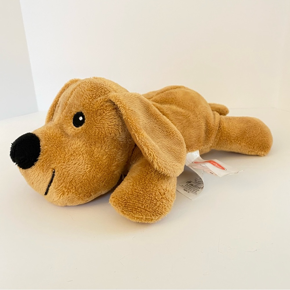 Melissa & Doug Brown Plush Puppy Dog Floppy Ears White Tummy Sewn Eyes 9” Long